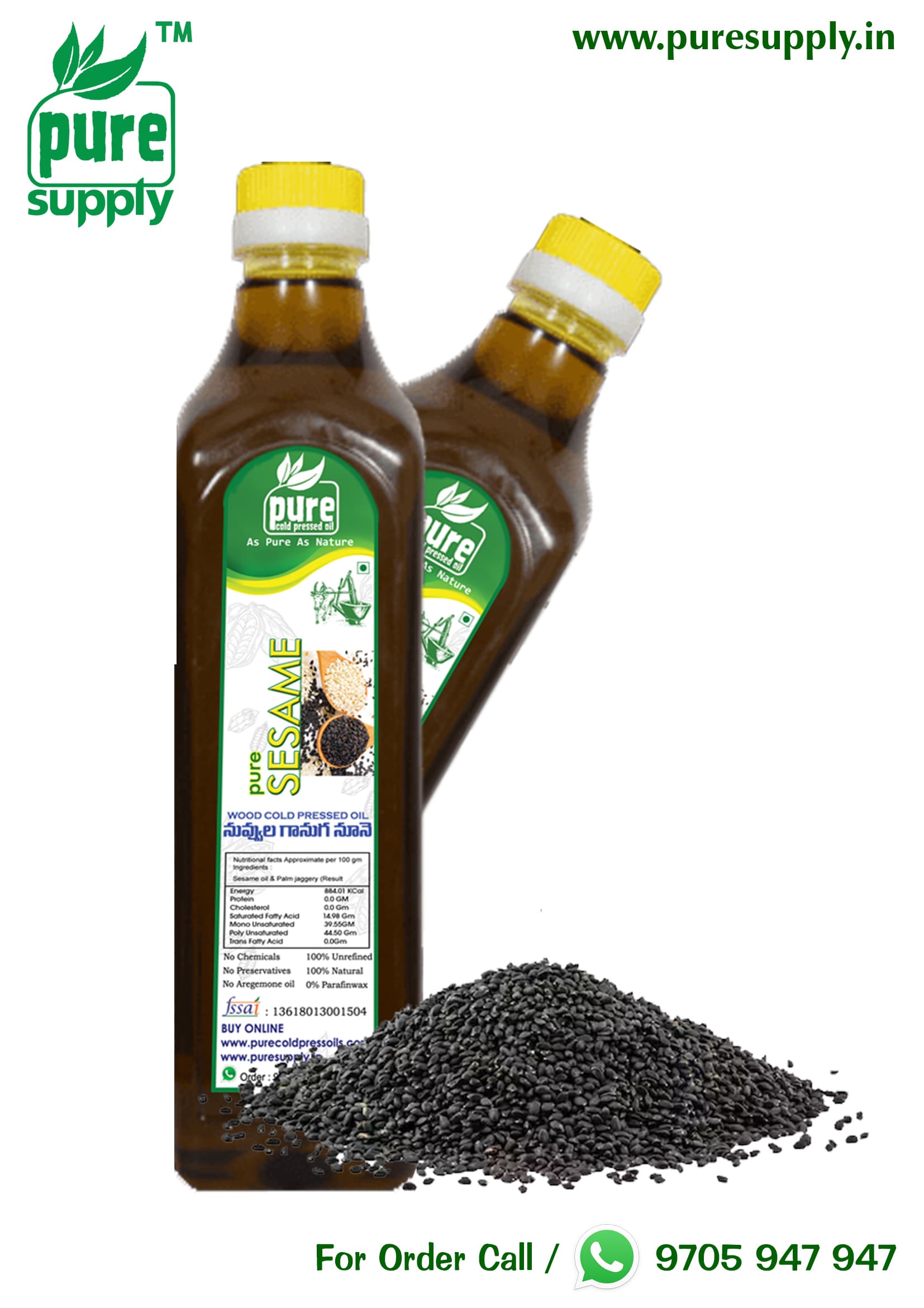 Black Sesame Cold Press Oil - COLD PRESS OILS