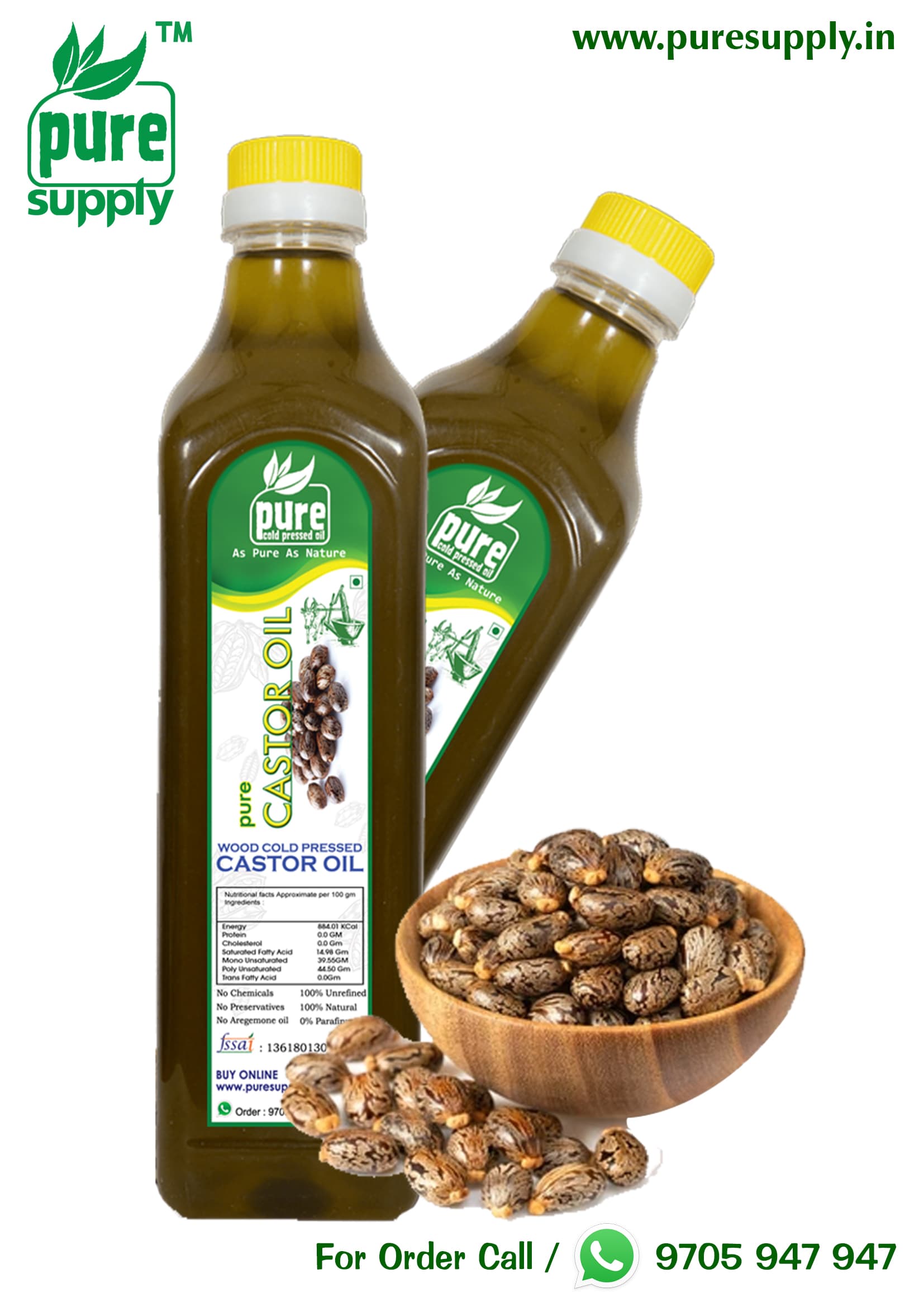 Caster Cold Press Oil - COLD PRESS OILS