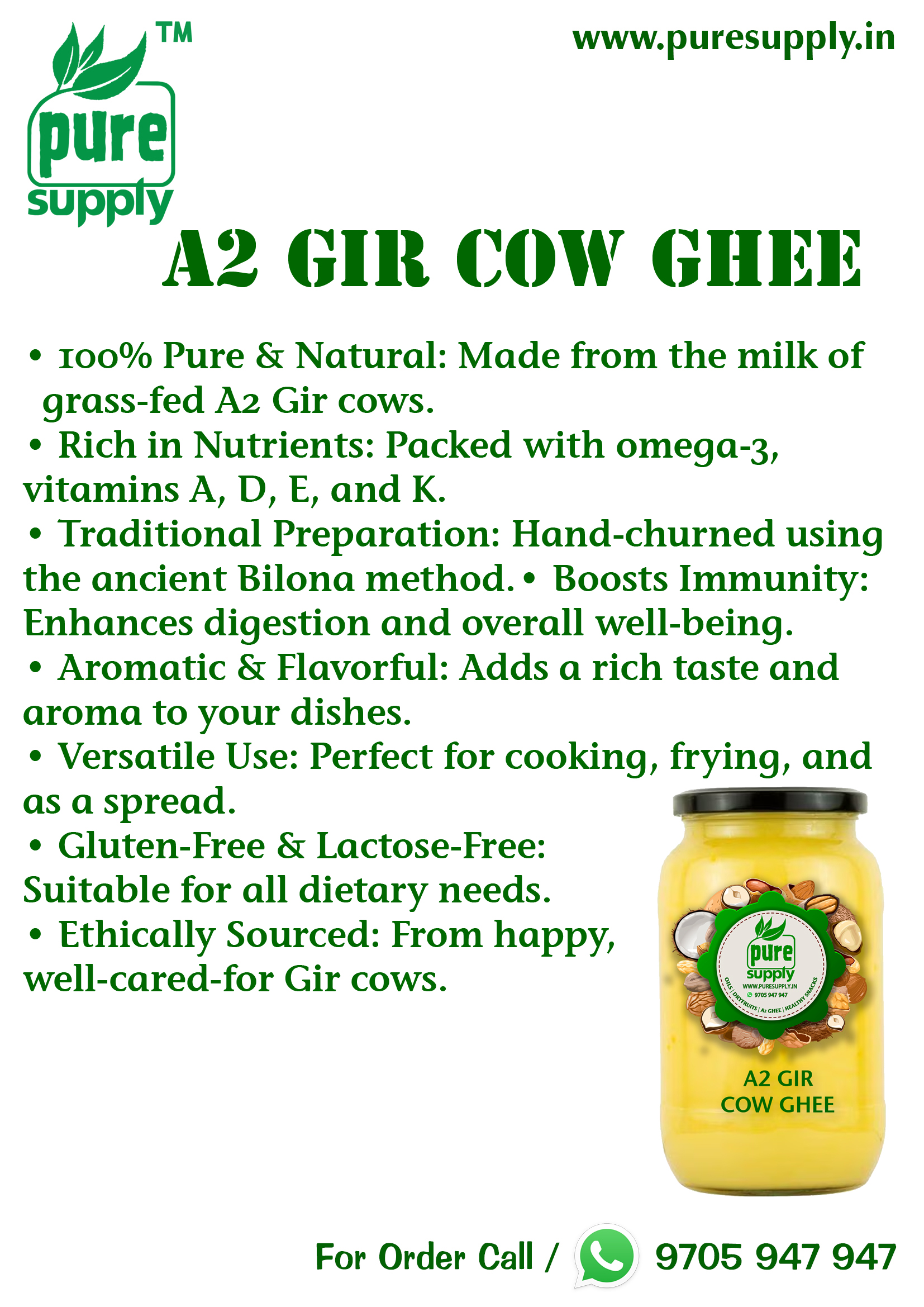 A2 Gir PURE Cow Ghee view 3