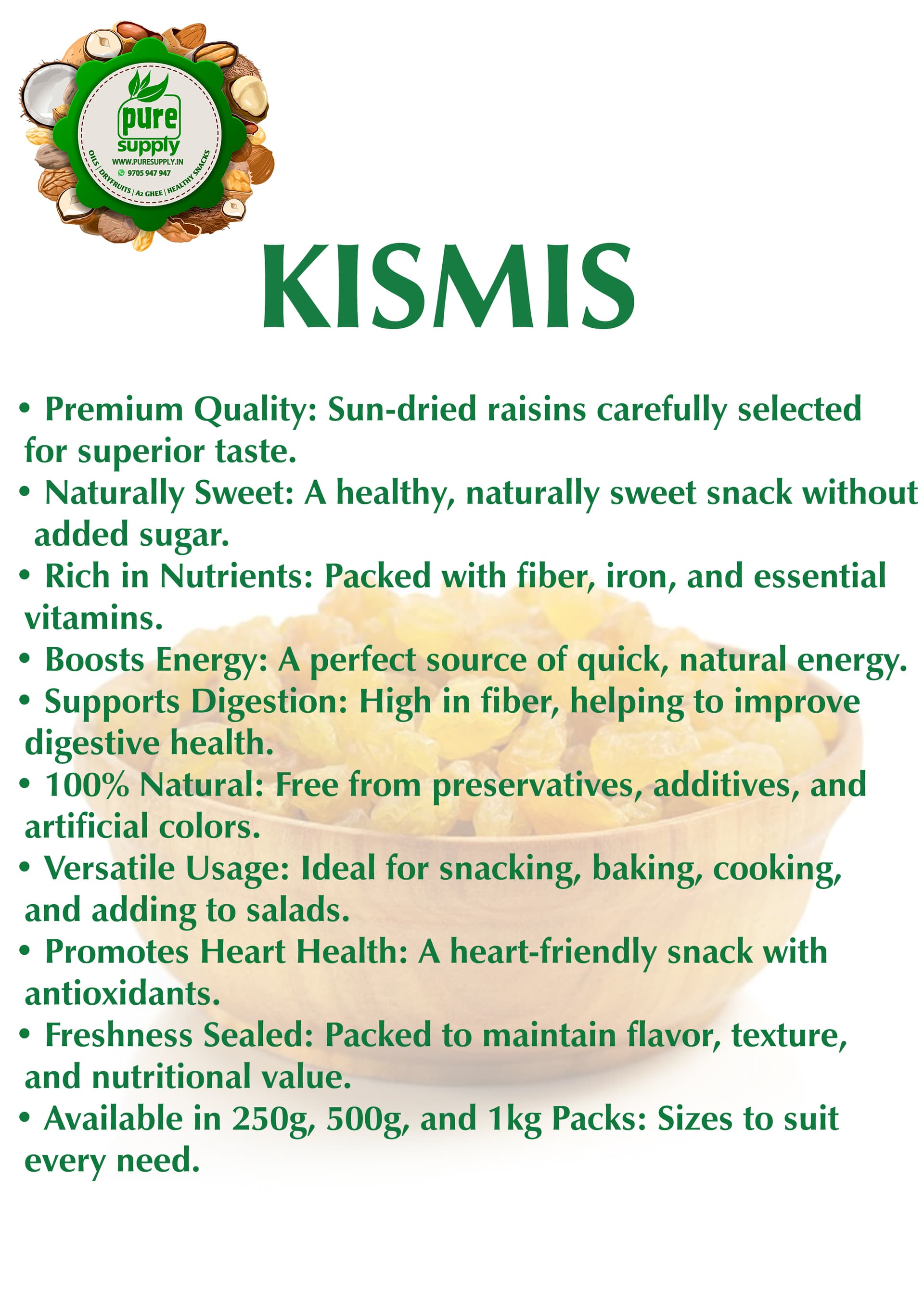 Kismis ( Raisins) Yellow view 3