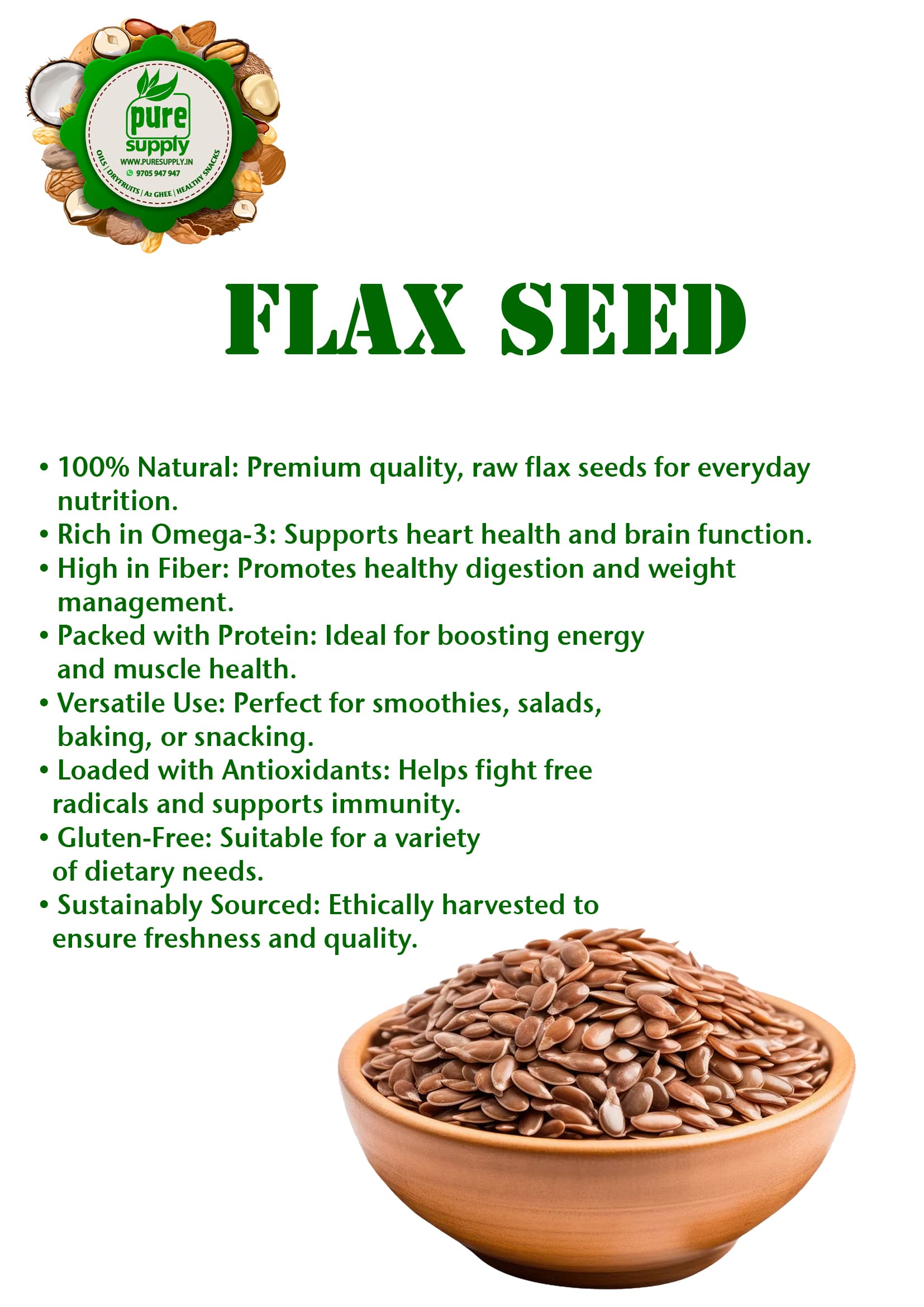 Flax Seeds view 3