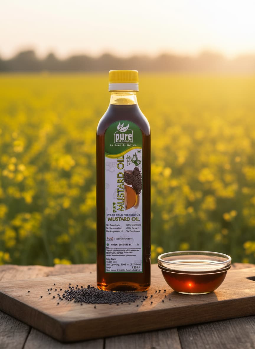 Mustard cold Press Oil view 2