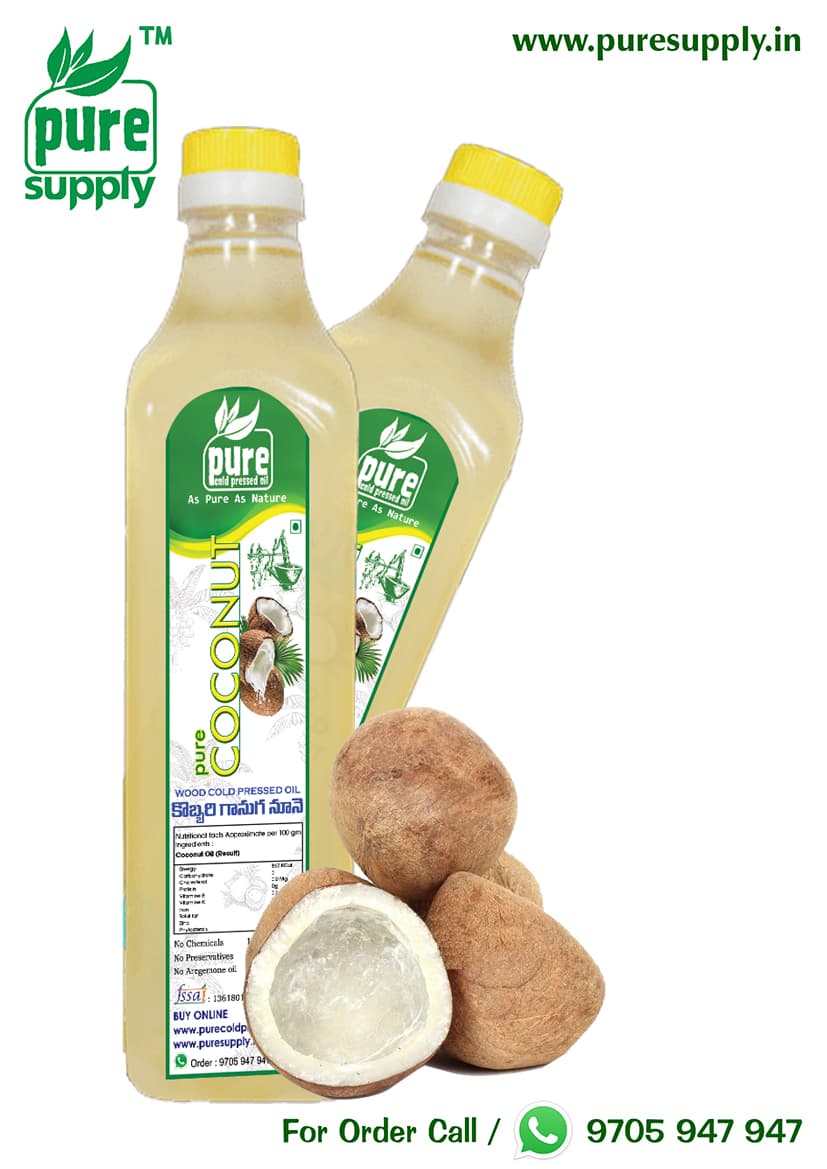 Coconut Cold Press Oil — wood pressed organic product