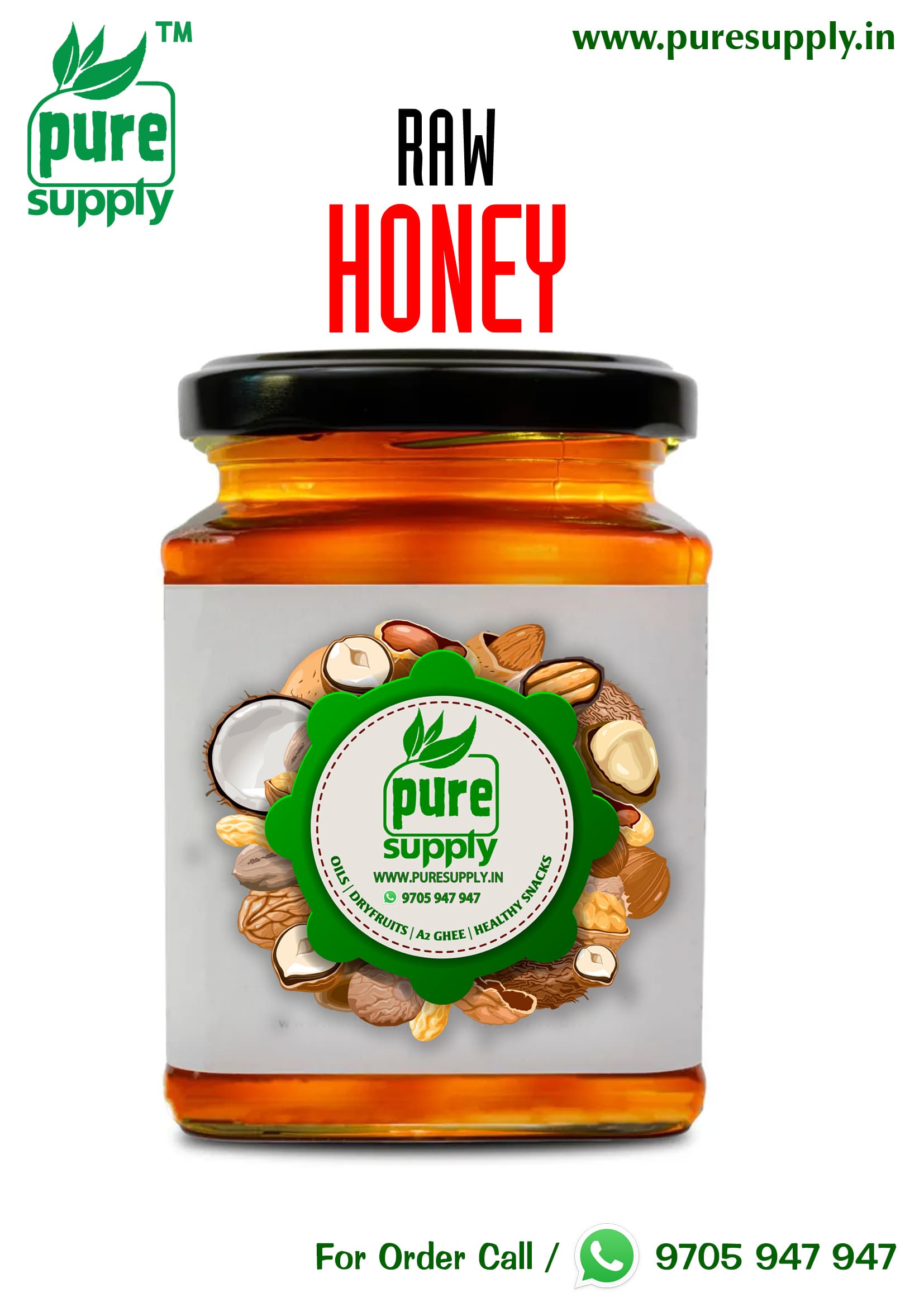 Raw Honey — wood pressed organic product