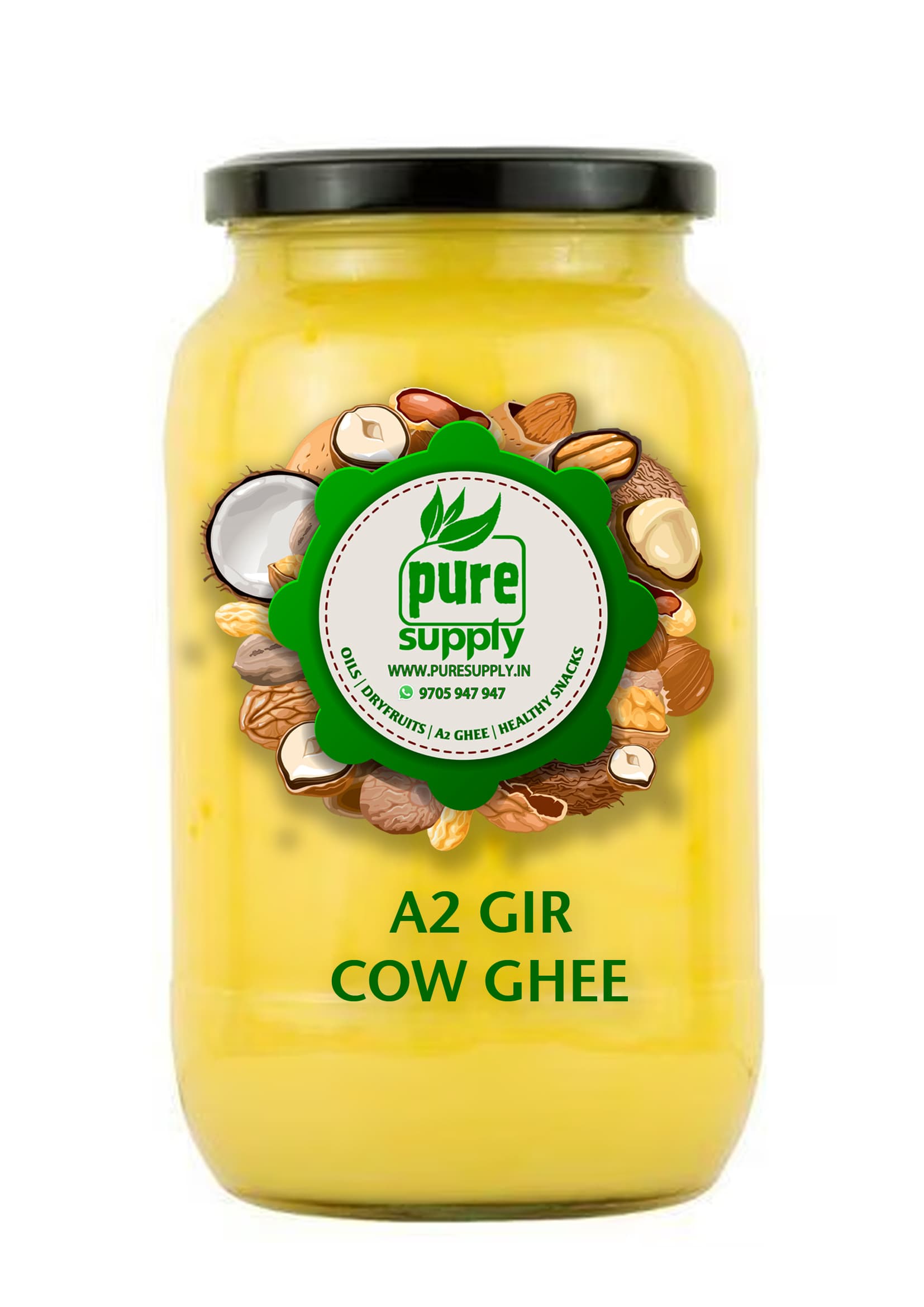 A2 Gir PURE Cow Ghee — wood pressed organic product